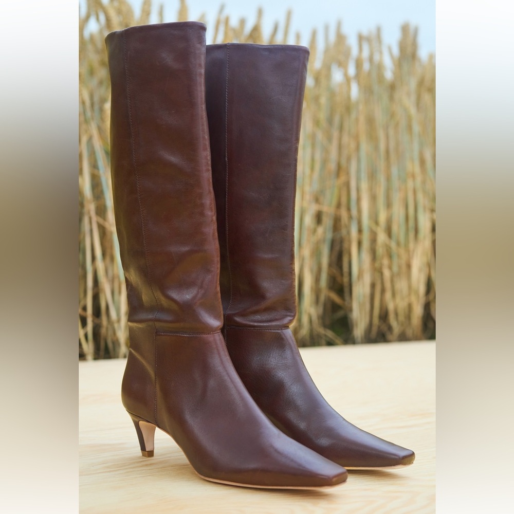 Reformation Remy Boot in Chestnut - Picture 2 of 5